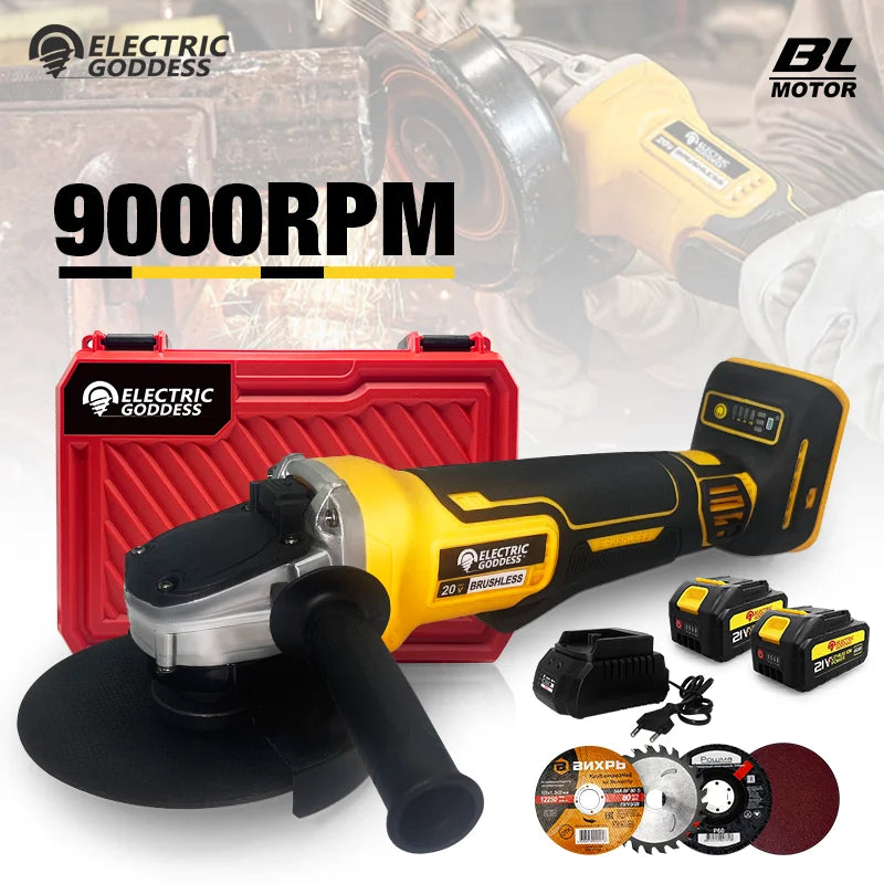 Edog DCG406 Brushless Cordless Grinder Makita 21V Battery