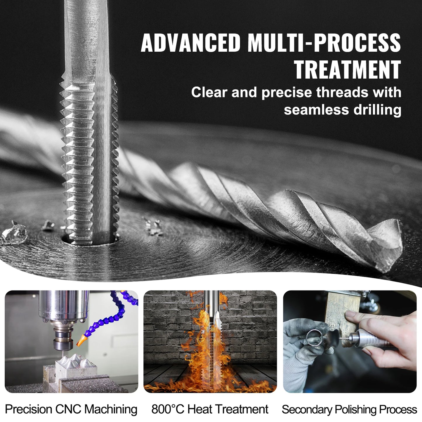 SucceBuy 116 Piece Tap And Die Set Metric And SAE Taps Dies