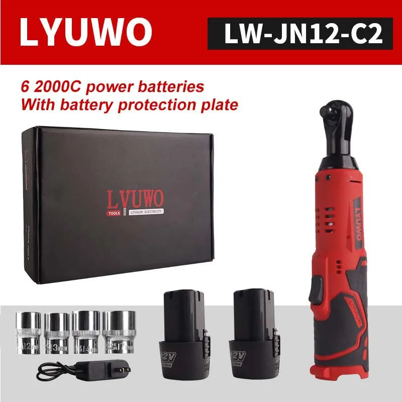 LYUWO 3/8 Rechargeable Electric Ratchet Screwdriver Set