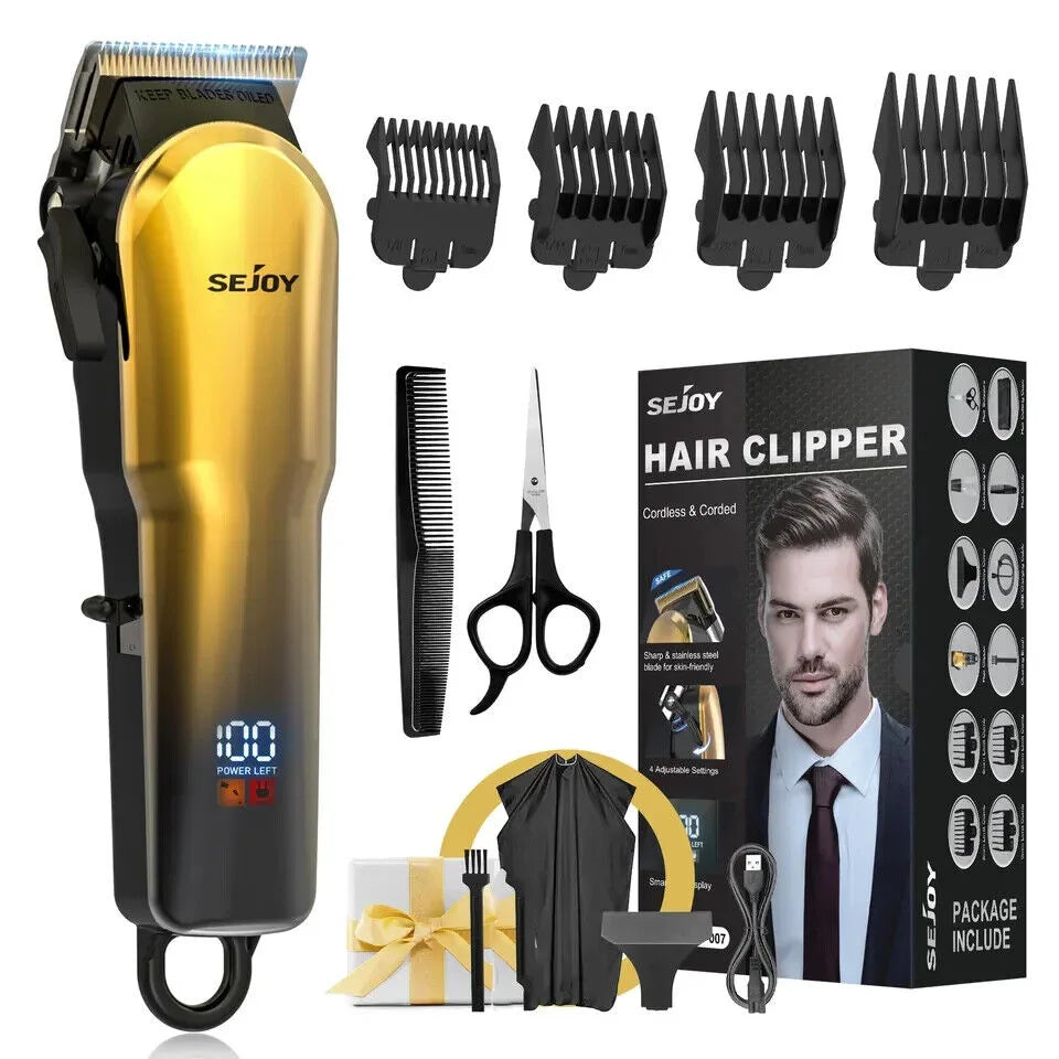 Sejoy Mens Hair Trimmer Multifunction Clippers Beard Shaver