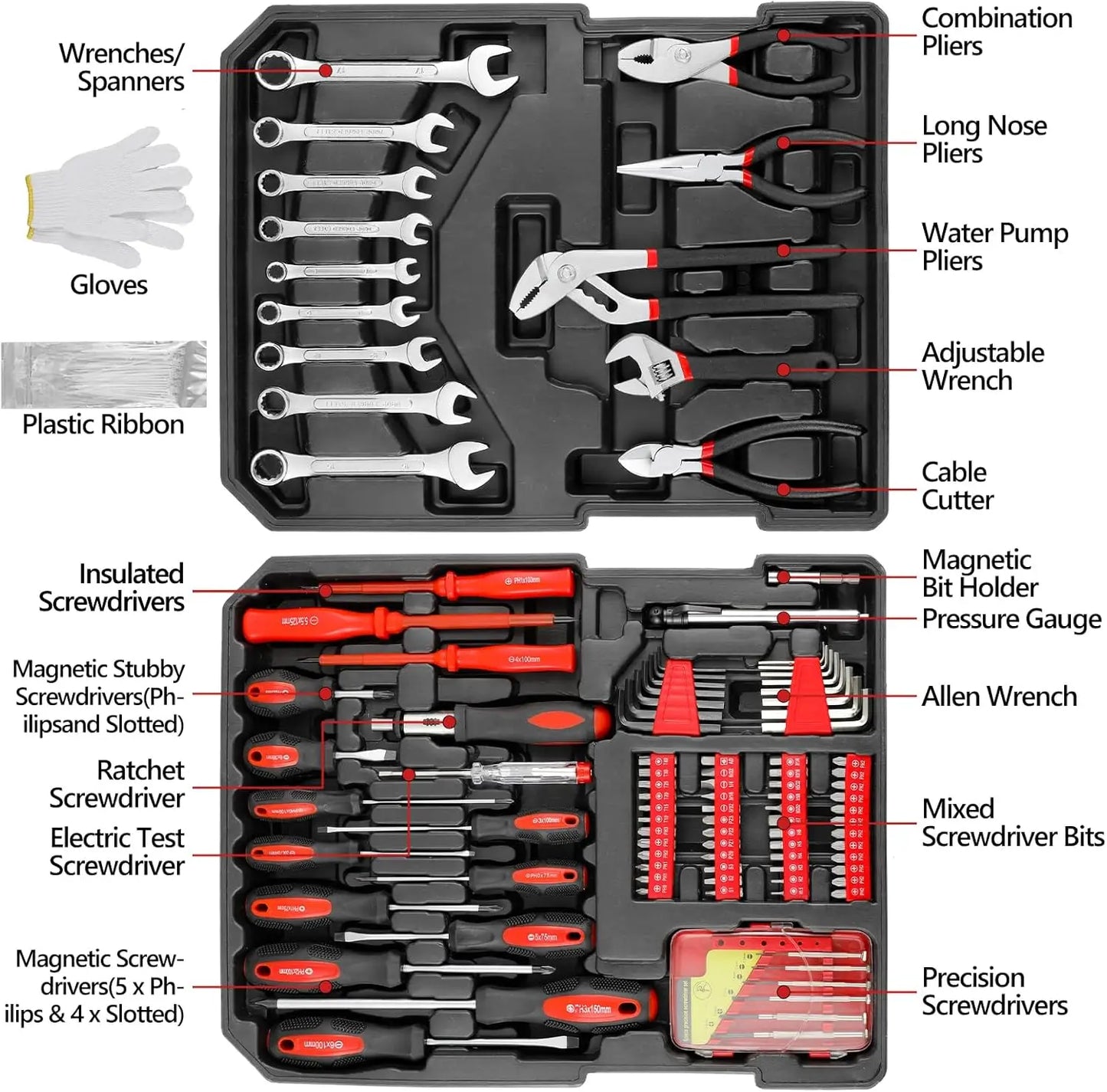799 Piece Home Repair Tool Kit With Portable Trolley Case