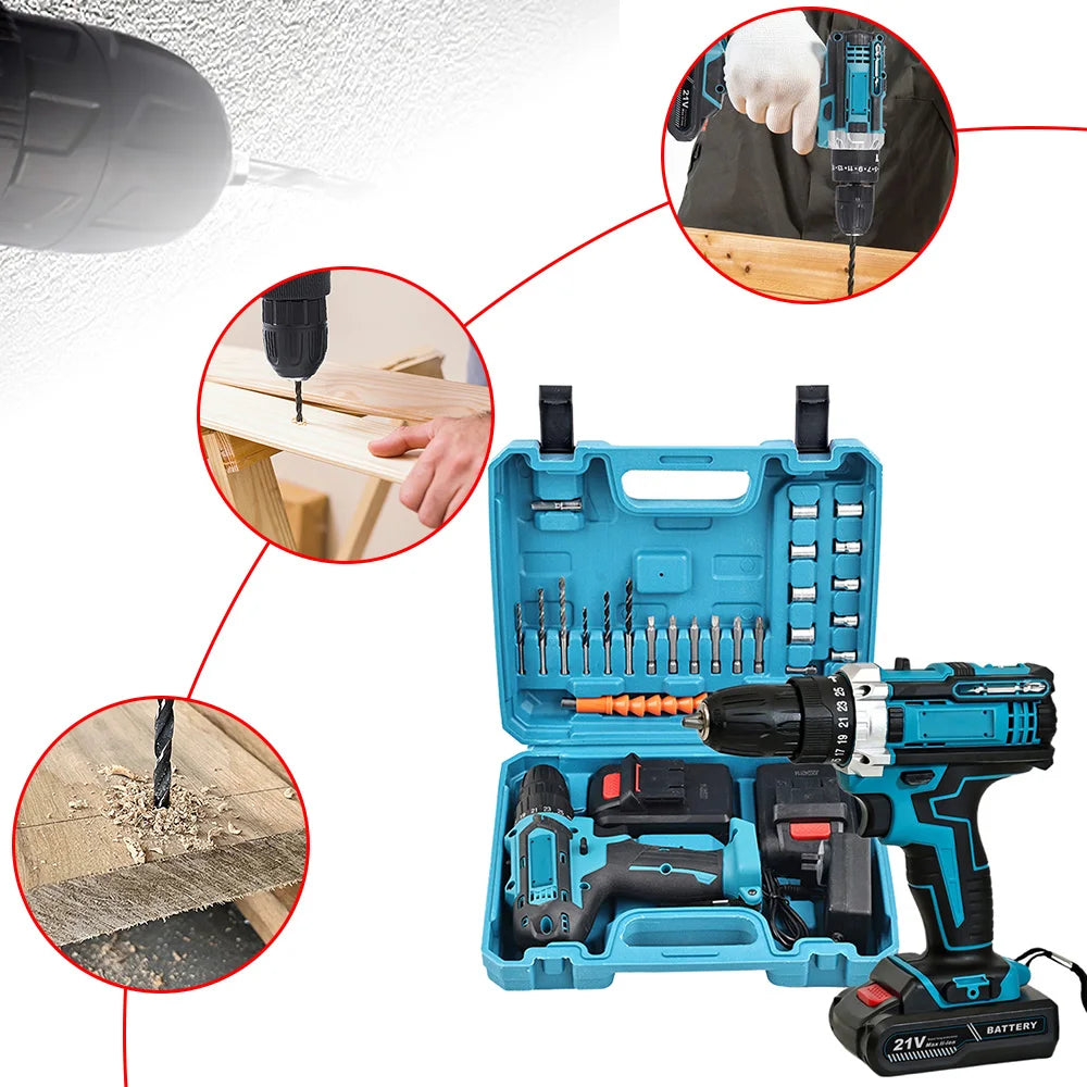 High Quality Lithium Ion Cordless Rechargeable Hand Drill