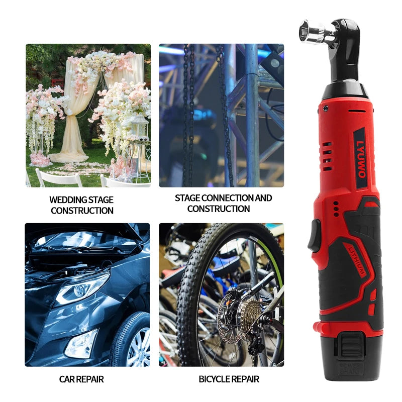 LYUWO 3/8 Rechargeable Electric Ratchet Screwdriver Set