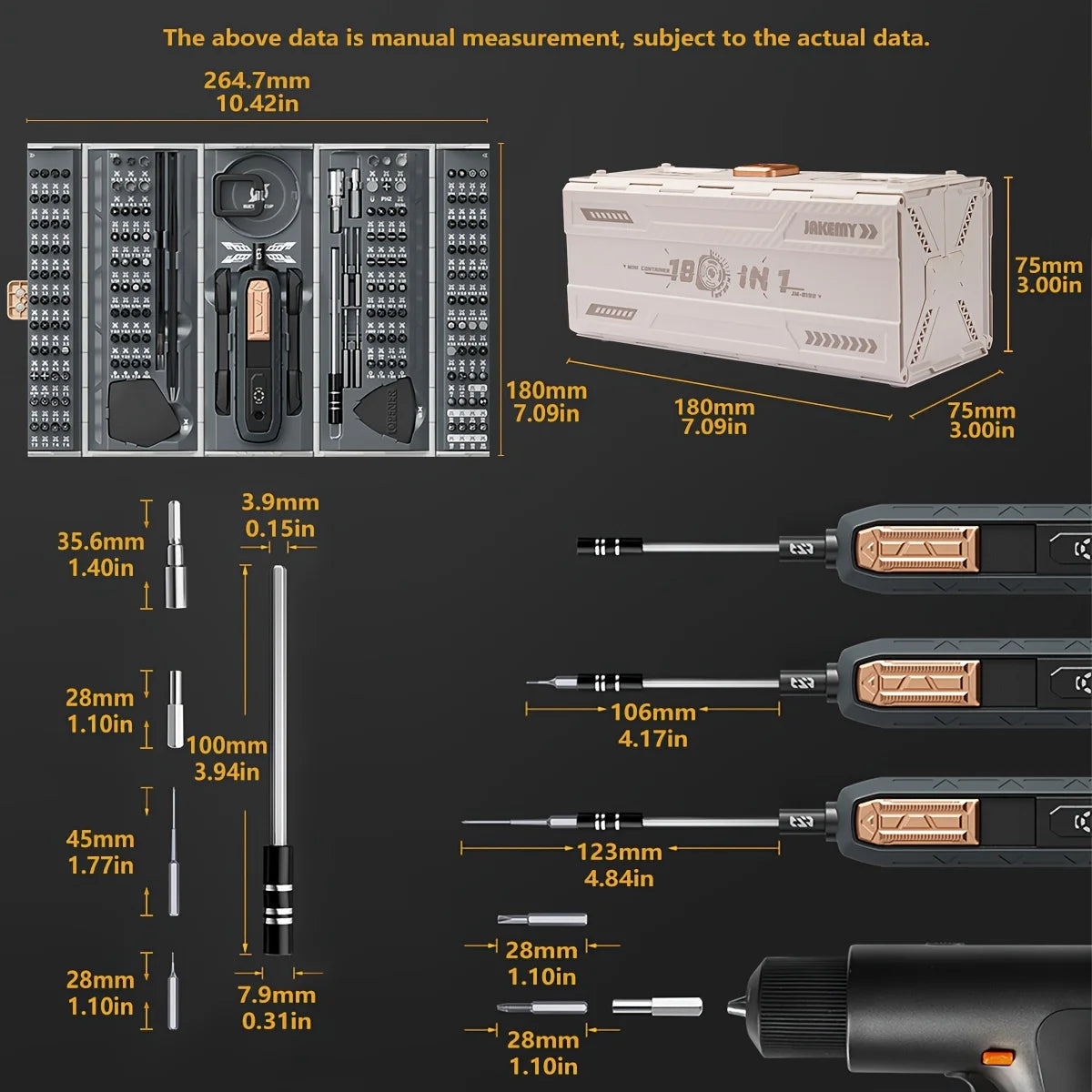 180 In 1 Screwdriver Set Magnetic Bits For iPhone Repair
