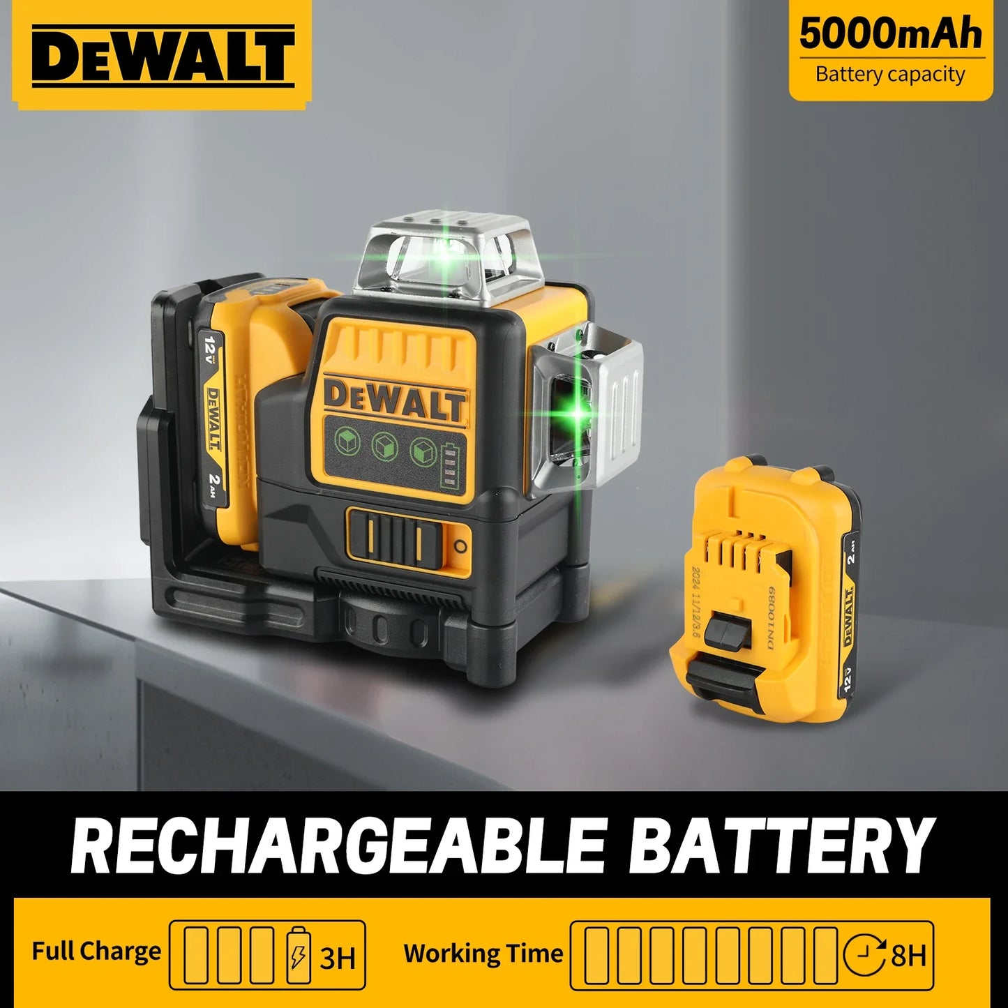 Dewalt DW089LG 12V Laser Level 360 Degree Green Beam