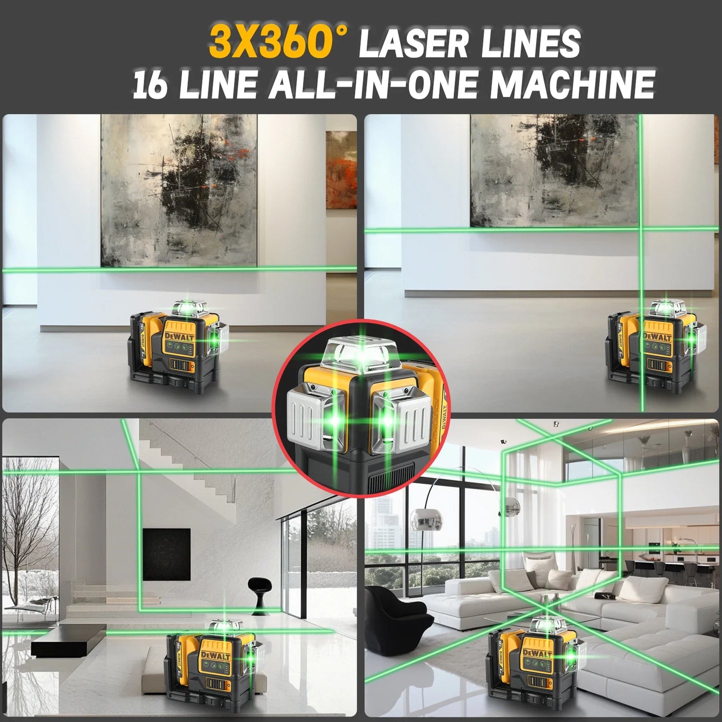 Dewalt DW089LG 12V Laser Level 360 Degree Green Beam