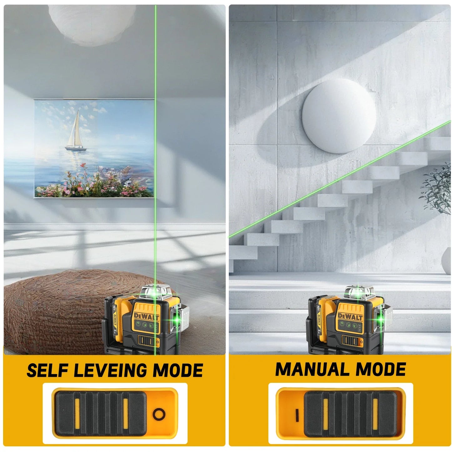 Dewalt DW089LG 12V Laser Level 360 Degree Green Beam