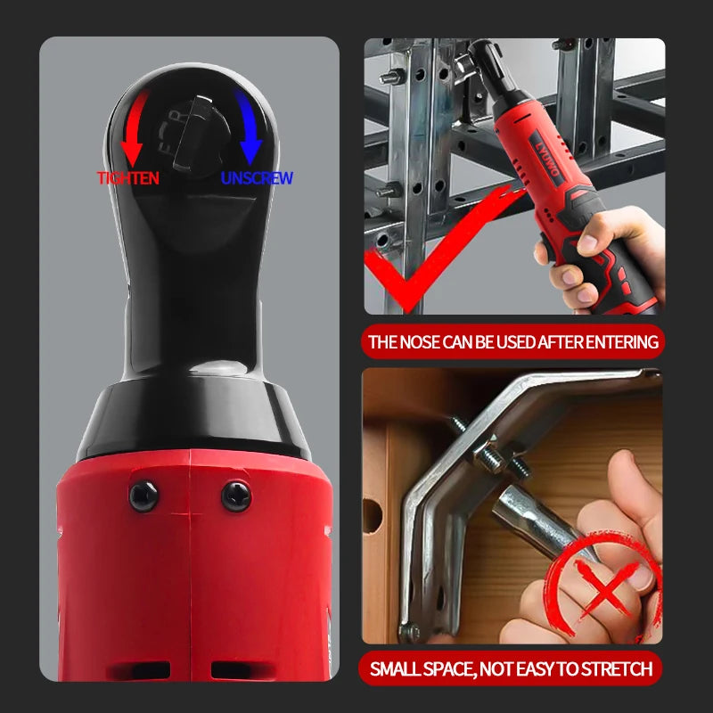 LYUWO 3/8 Rechargeable Electric Ratchet Screwdriver Set