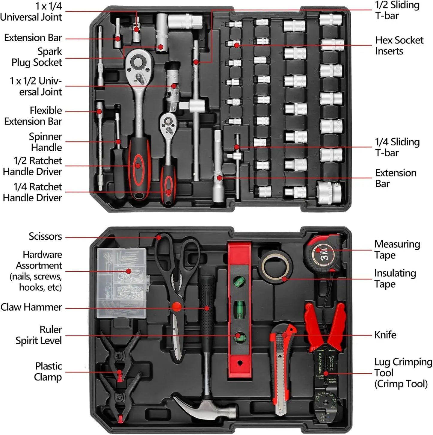 799 Piece Home Repair Tool Kit With Portable Trolley Case
