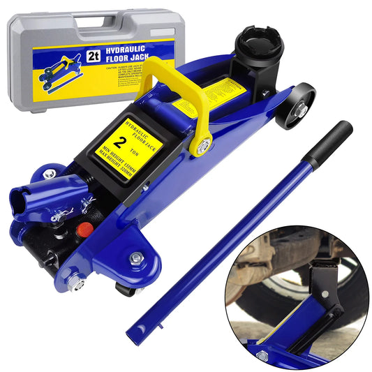 2 Ton Hydraulic Trolley Jack 360 Degree Wheels for Workshop