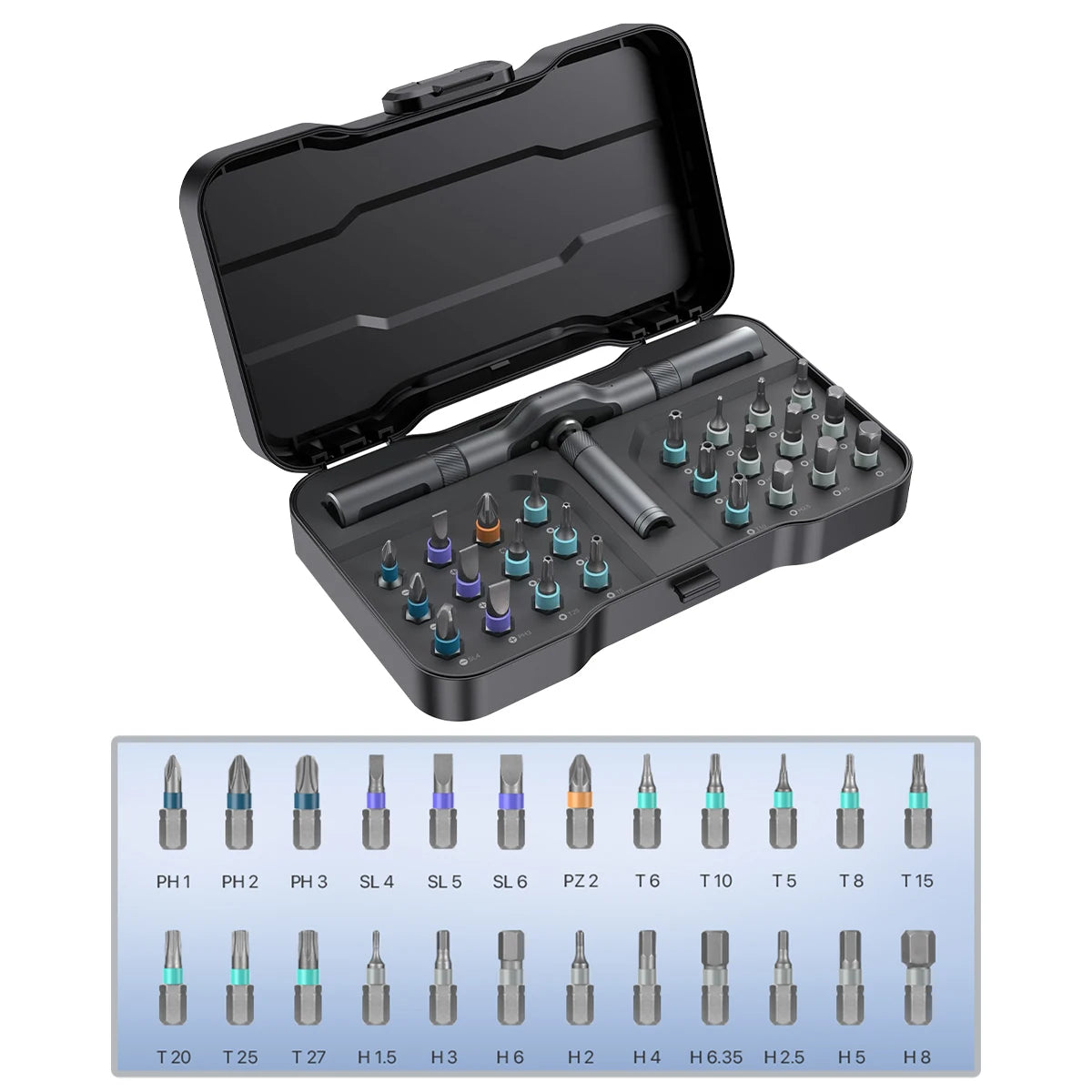 VMAN 24in1 Multifunction Ratchet Screwdriver Set With Bits