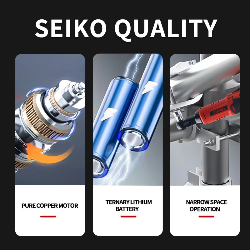 LYUWO Three Eighths Rechargeable Electric Ratchet Tool Set