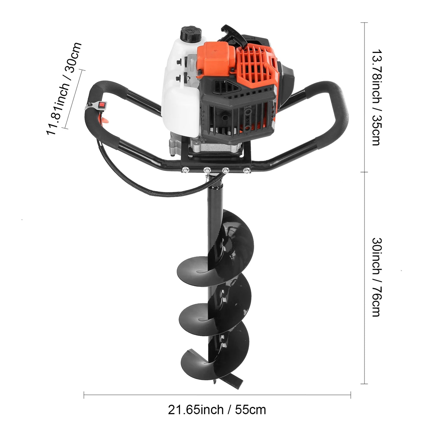 SucceBuy Gas Powered Post Hole Digger Auger 43cc 52cc