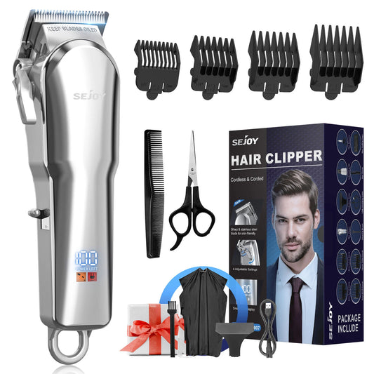 Sejoy Mens Hair Trimmer Multifunction Clippers Beard Shaver