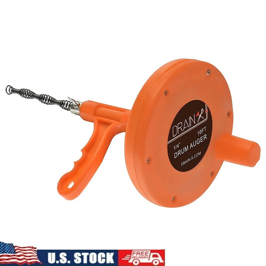 Flexible Steel Plumbing Snake Auger for Drain Clog Removal