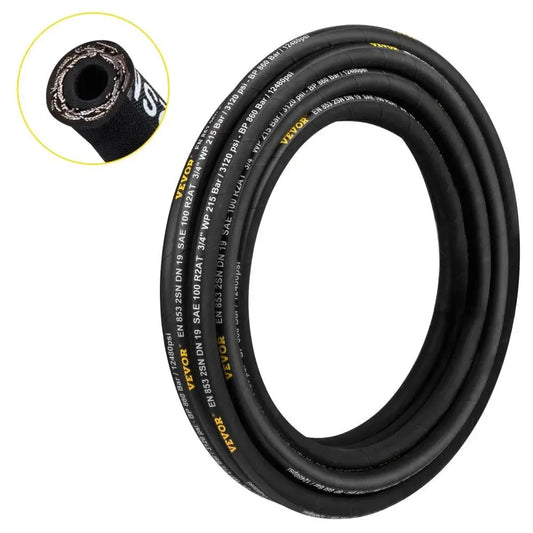 3/8 Inch 100 Ft 4800 PSI Steel Wire Braided Hydraulic Hose