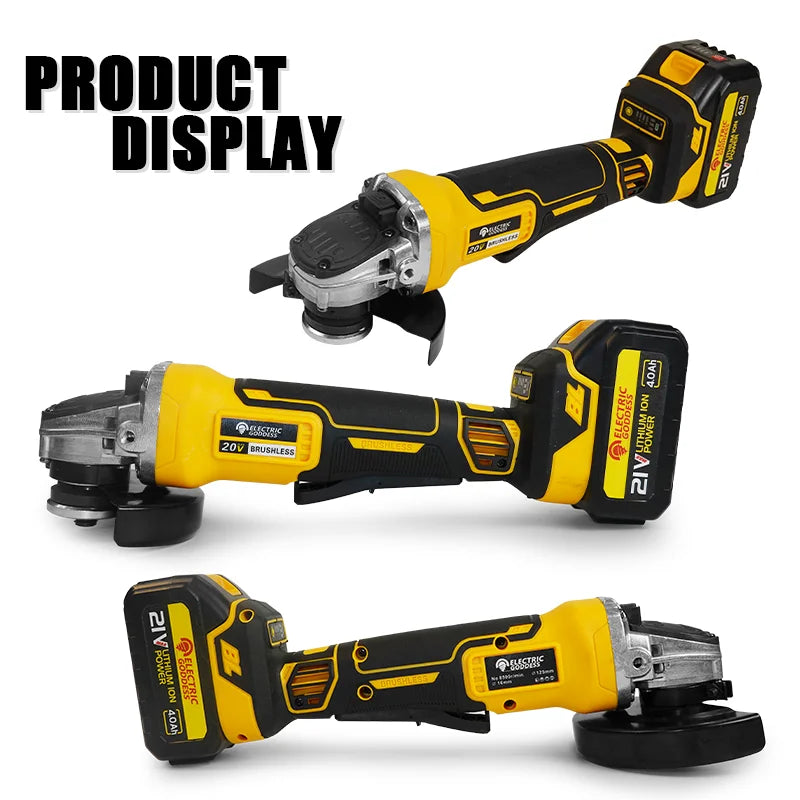 Edog DCG406 Brushless Cordless Grinder Makita 21V Battery